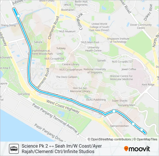 公交SCIENCE PARK 2 LUNCH SHUTTLE路的线路图