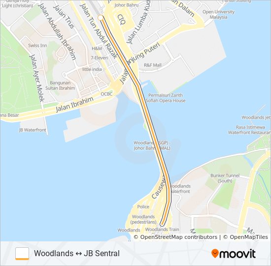 shuttle tebrau路线：日程，站点和地图Woodlands （更新）