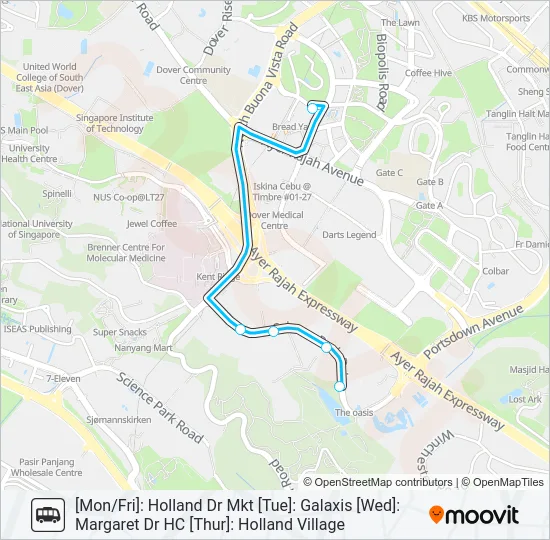 SCIENCE PARK 1 LUNCH SHUTTLE Bus Line Map