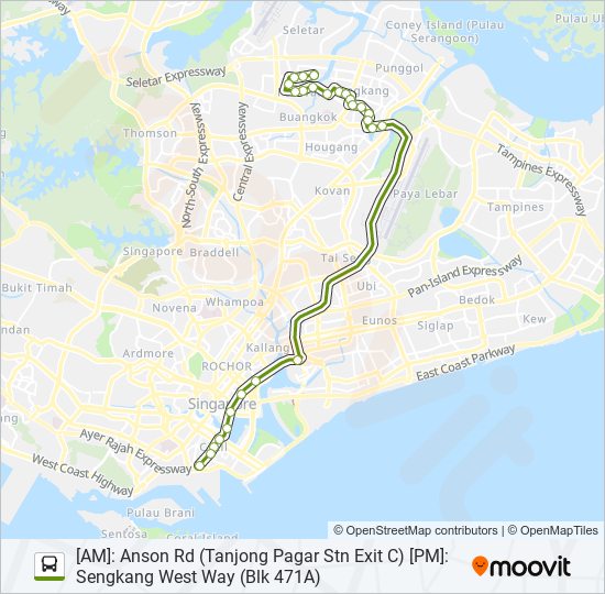 592 Route: Schedules, Stops & Maps - Sengkang West Way (blk 471a) (updated)