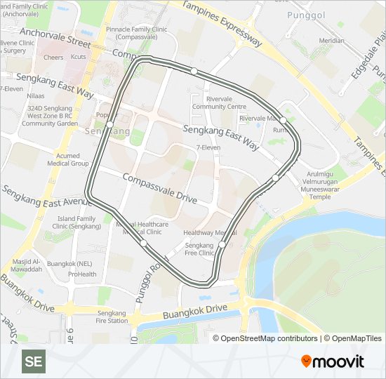 SENGKANG EAST LRT MRT & LRT Line Map