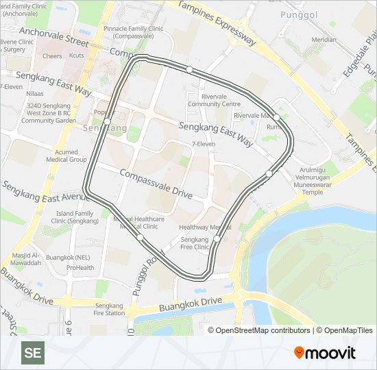 Sengkang East Lrt Route Schedules Stops Maps Route A Clockwise