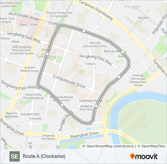 SENGKANG EAST LRT mrt & lrt Line Map