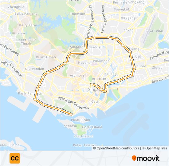 CIRCLE LINE metro Line Map