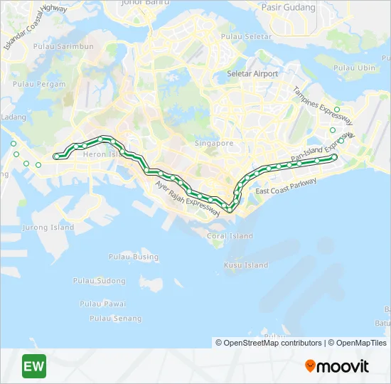 地铁EAST WEST LINE路的线路图