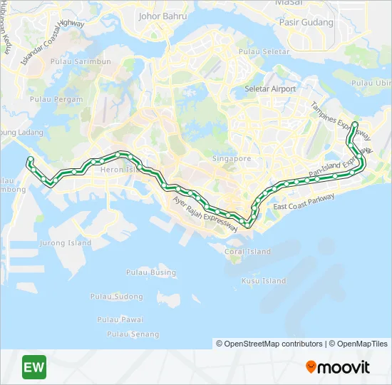 地铁EAST WEST LINE路的线路图