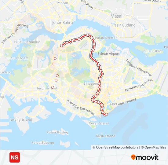 地铁NORTH SOUTH LINE路的线路图
