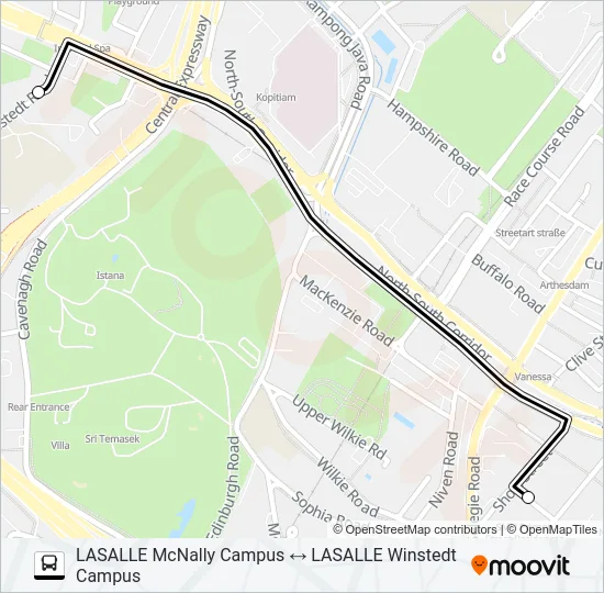 公交LASALLE SHUTTLE路的线路图