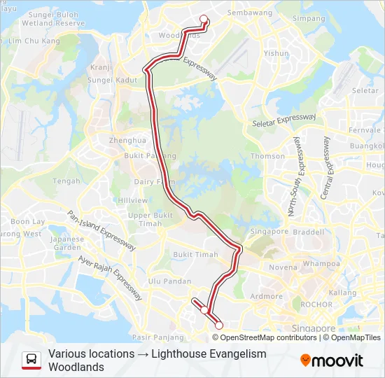 公交LIGHTHOUSE EVANGELISM SHUTTLE路的线路图