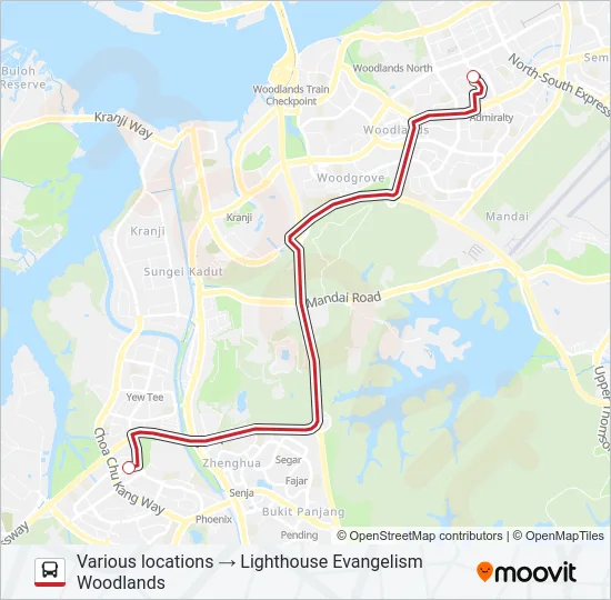 公交LIGHTHOUSE EVANGELISM SHUTTLE路的线路图