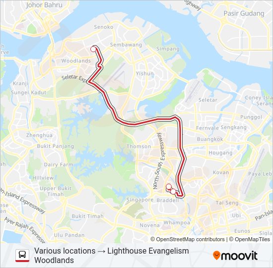 LIGHTHOUSE EVANGELISM SHUTTLE Bus Line Map