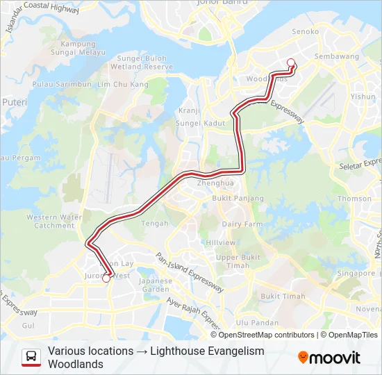 公交LIGHTHOUSE EVANGELISM SHUTTLE路的线路图
