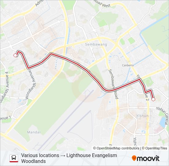 LIGHTHOUSE EVANGELISM SHUTTLE Bus Line Map