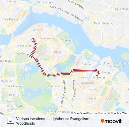LIGHTHOUSE EVANGELISM SHUTTLE Bus Line Map