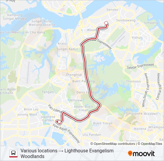 LIGHTHOUSE EVANGELISM SHUTTLE Bus Line Map