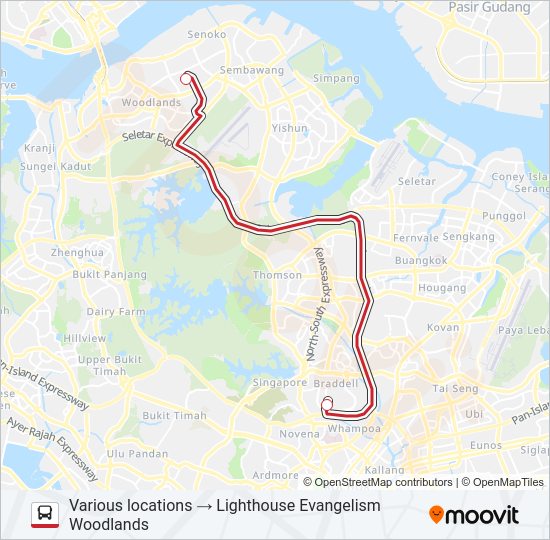 LIGHTHOUSE EVANGELISM SHUTTLE Bus Line Map