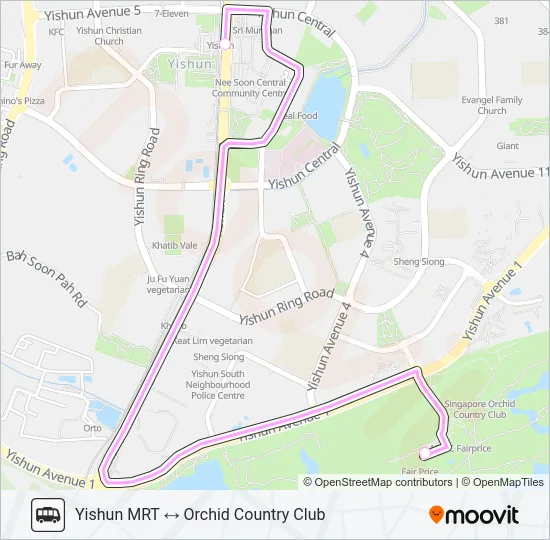 ORCHID COUNTRY CLUB SHUTTLE Bus Line Map