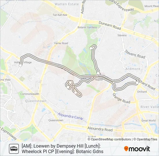 公交DEMPSEY HILL SHUTTLE SERVICE路的线路图