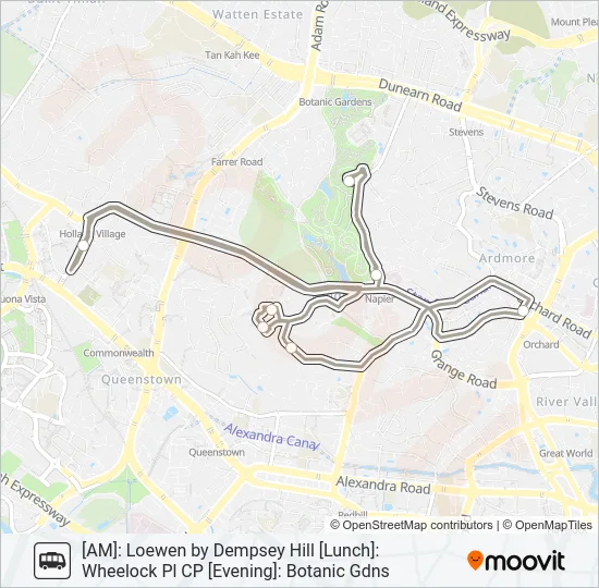 公交DEMPSEY HILL SHUTTLE SERVICE路的线路图