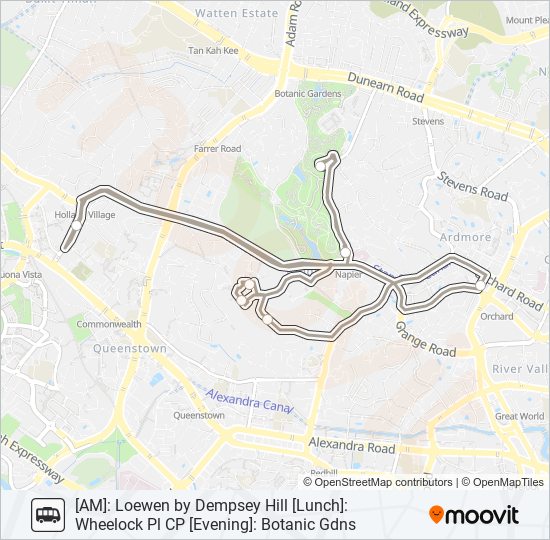 公交DEMPSEY HILL SHUTTLE SERVICE路的线路图