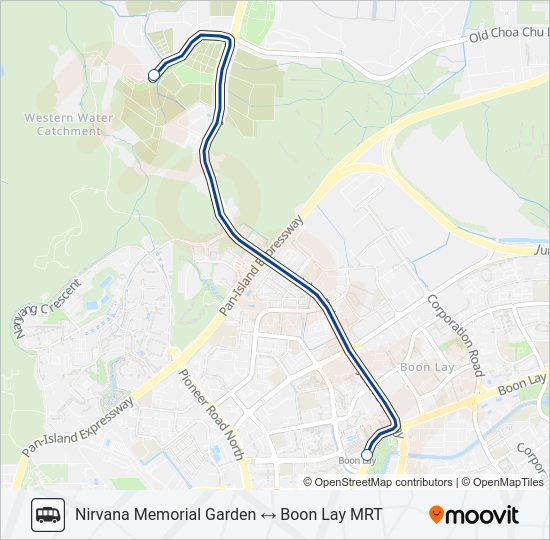 NIRVANA MEMORIAL GARDEN SHUTTLE Bus Line Map