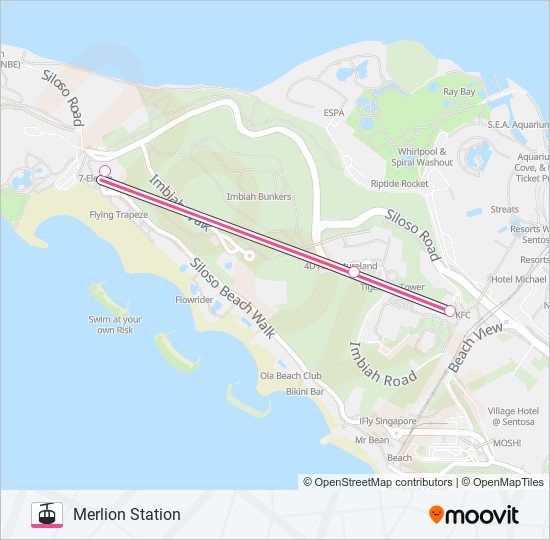 SENTOSA LINE cable car Line Map