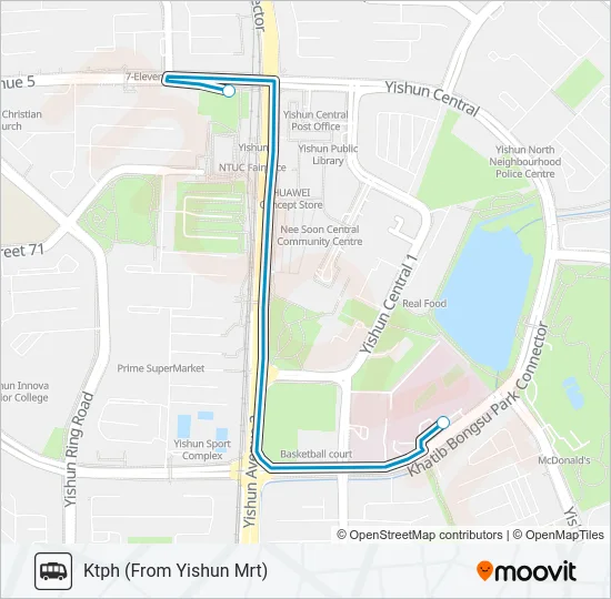 公交KTPH路的线路图