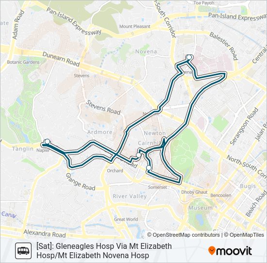PARKWAY HOSPITALS SHUTTLE Bus Line Map