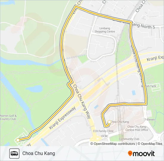 公交WARREN COUNTRY CLUB路的线路图