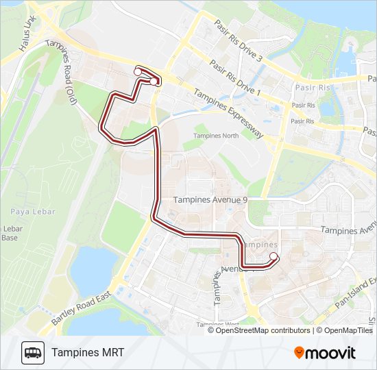 SPACE @ TAMPINES SHUTTLE Bus Line Map