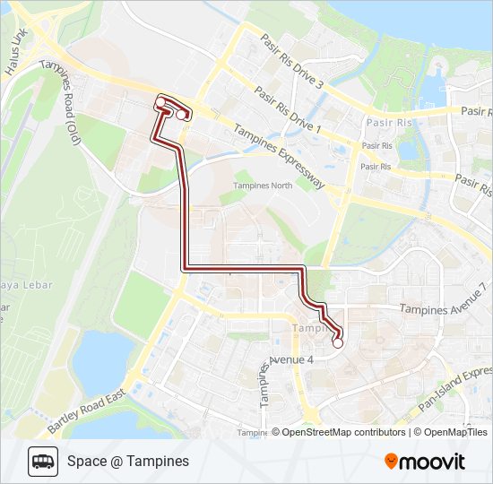 SPACE @ TAMPINES SHUTTLE bus Line Map