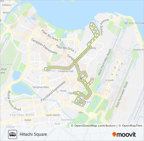 Park Avenue Changi Shuttle Route Schedules Stops Maps Hitachi Square Updated