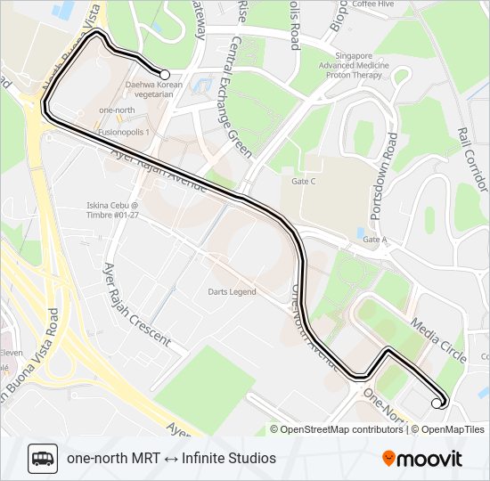 INFINITE STUDIOS SHUTTLE Bus Line Map