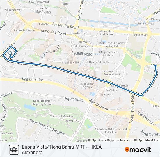 IKEA ALEXANDRA SHUTTLE bus Line Map