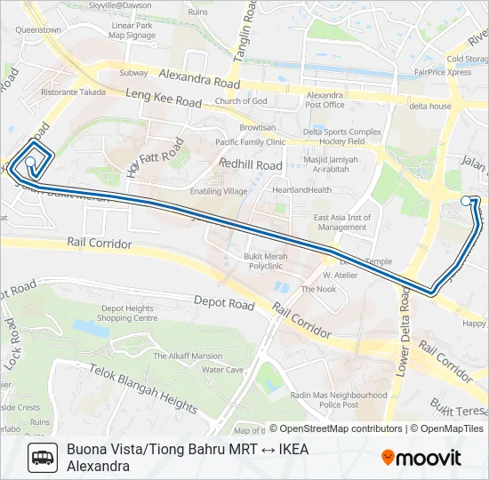 公交IKEA ALEXANDRA SHUTTLE路的线路图