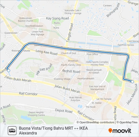 IKEA ALEXANDRA SHUTTLE Bus Line Map
