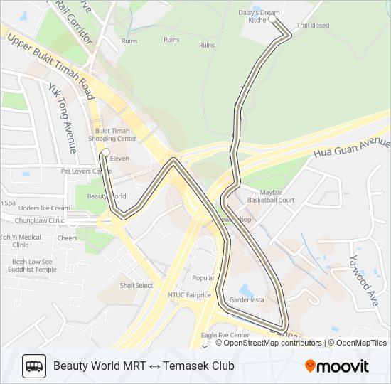 TEMASEK CLUB SHUTTLE Bus Line Map