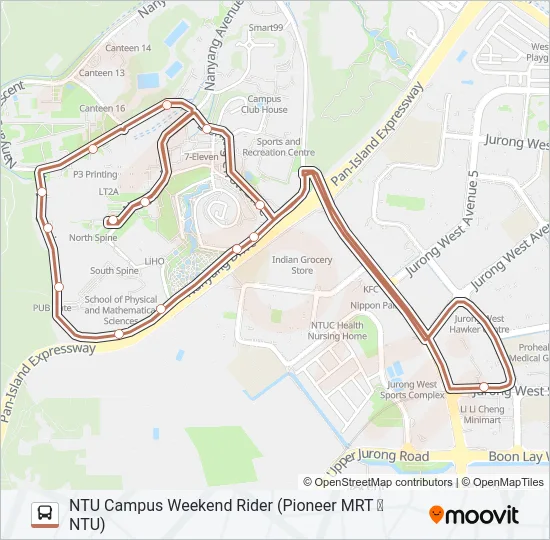 公交CWR路的线路图