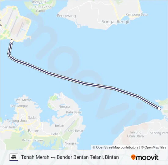 轮渡BINTAN RESORT FERRIES路的线路图