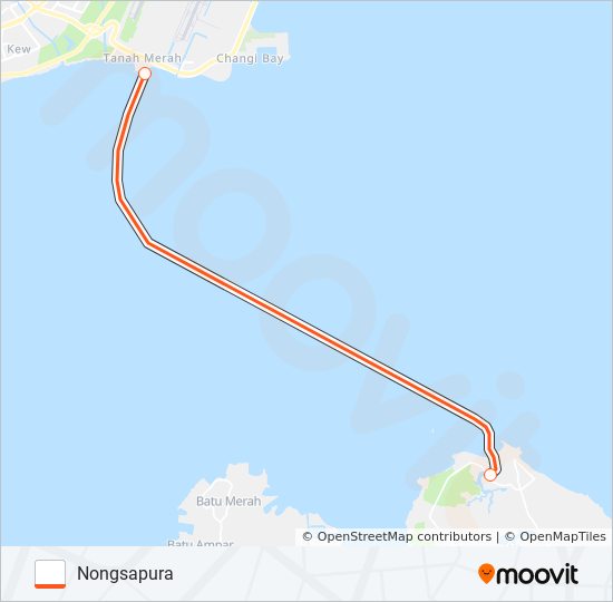 BF NONGSAPURA ferry Line Map