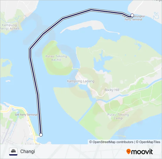 LIMBONGAN MAJU Ferry Line Map