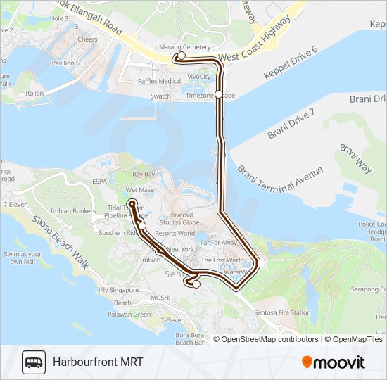 AMARA SANCTUARY SHUTTLE Bus Line Map