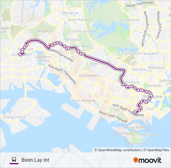 174E bus Line Map