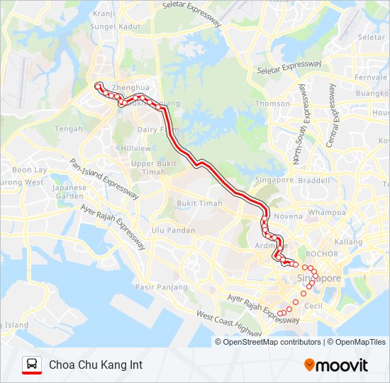 190 bus Line Map