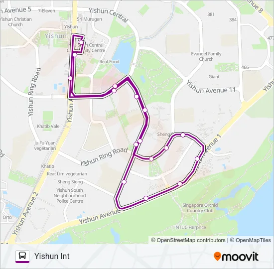 805 Bus Line Map