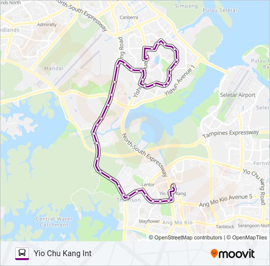 860 Bus Line Map