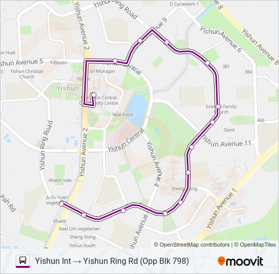 807A bus Line Map