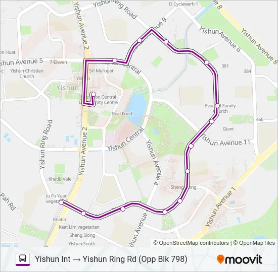 公交807A路的线路图