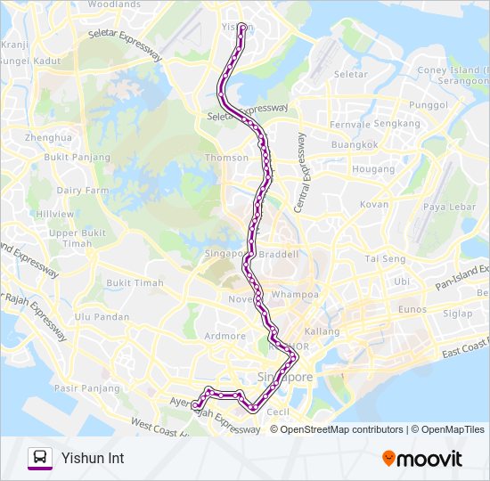 851 Bus Line Map