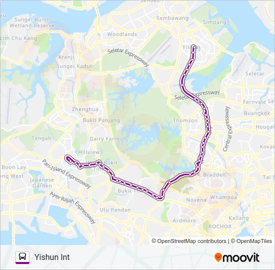 公交852路的线路图